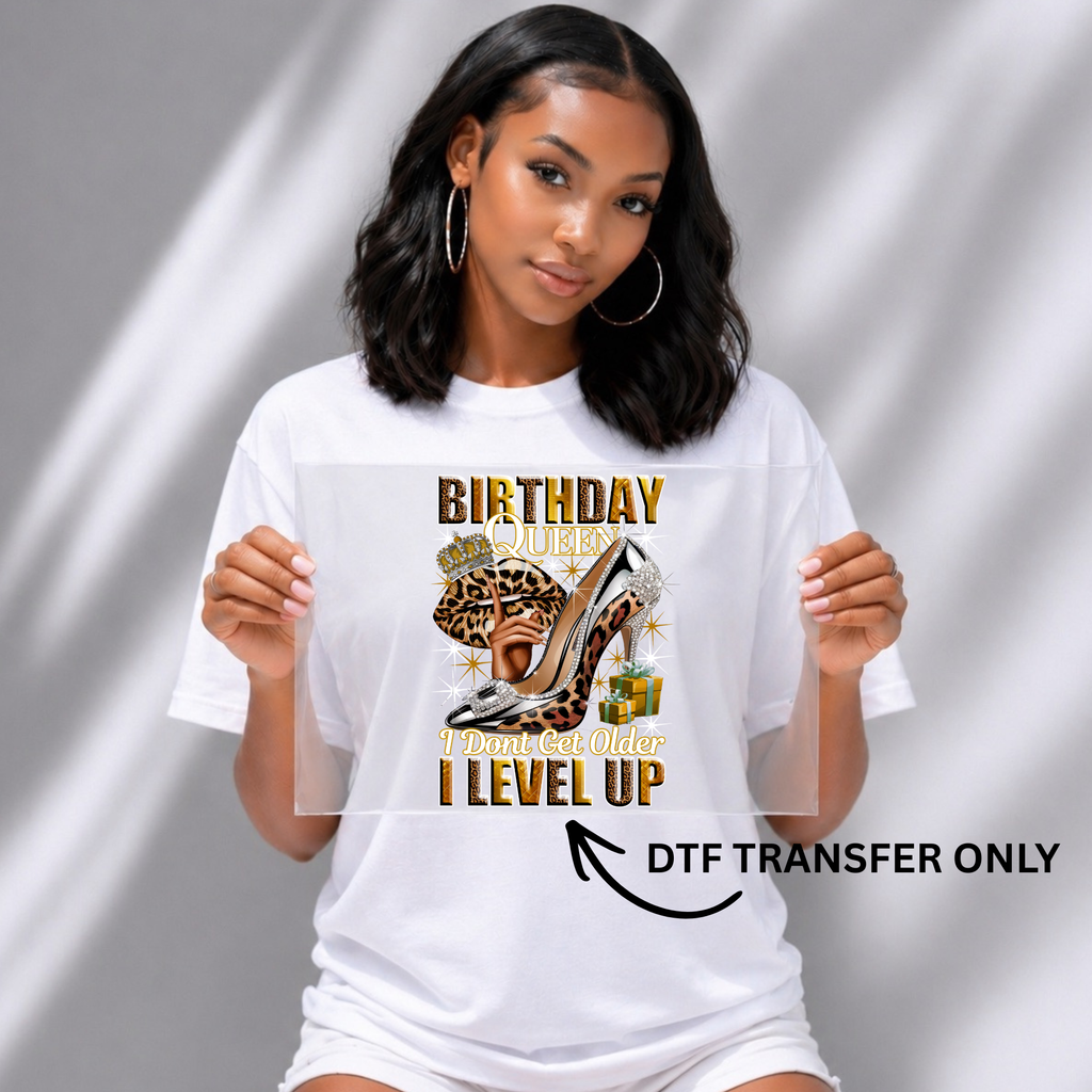 I Level Up Birthday Tshirt or Full Color DTF Transfer