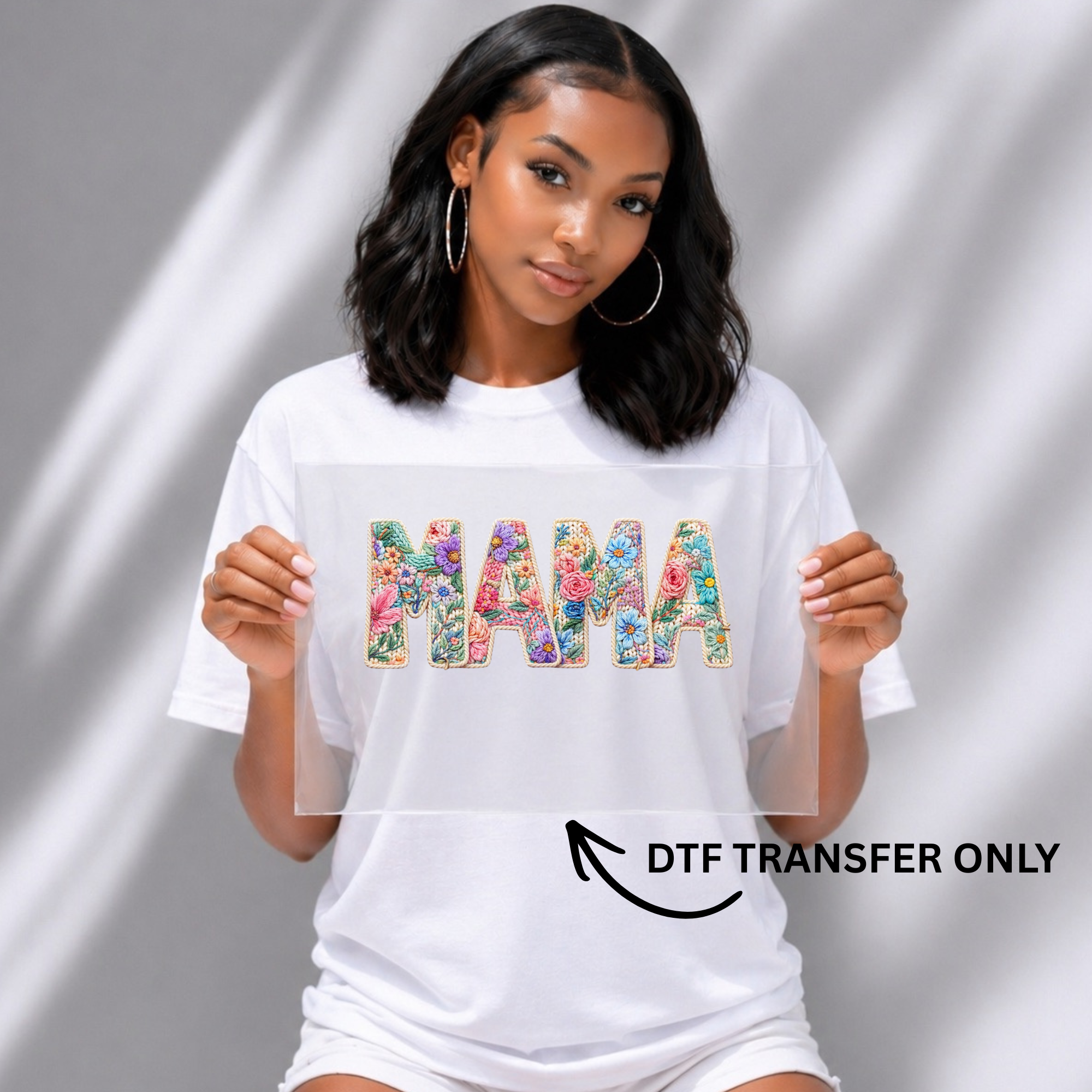 Mother's Day Mama Tshirt or Full Color DTF Transfer