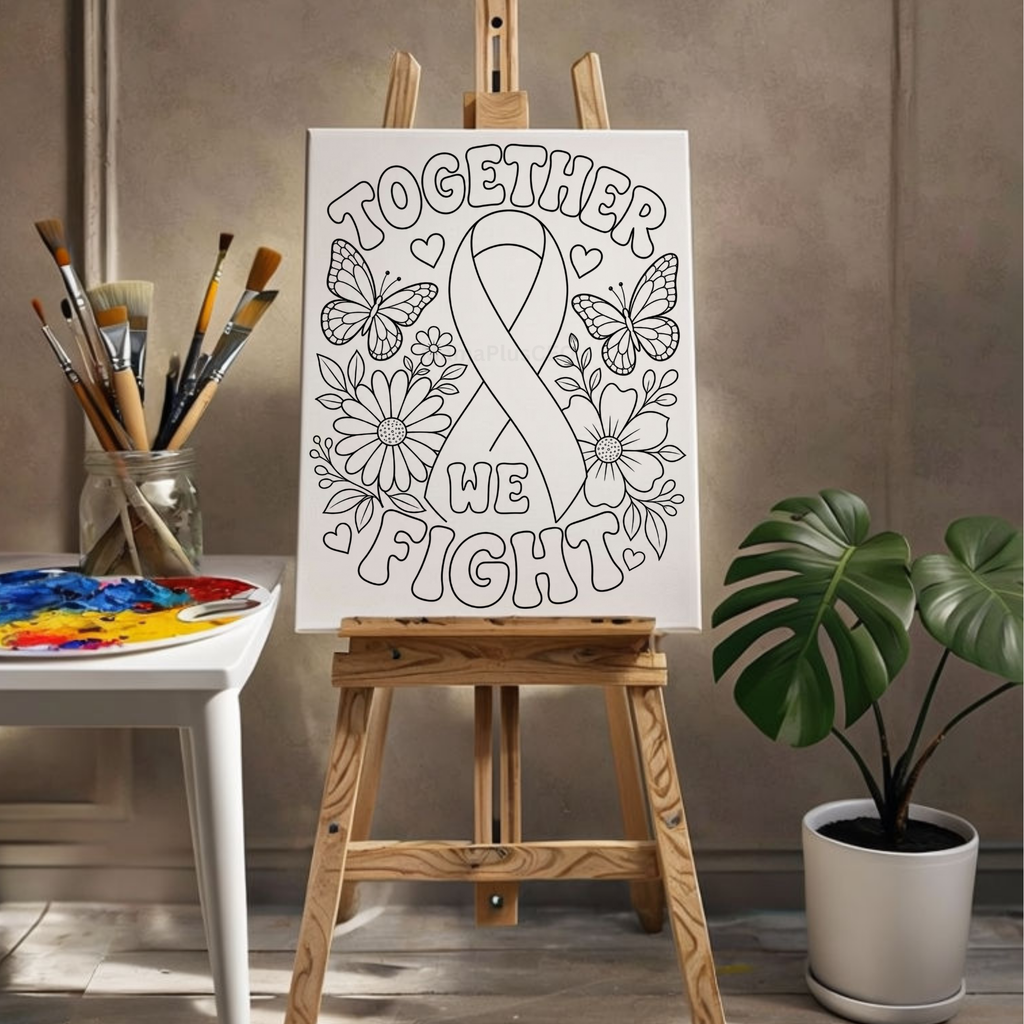 Press & Paint - Breast Cancer - Awareness - We fight together
