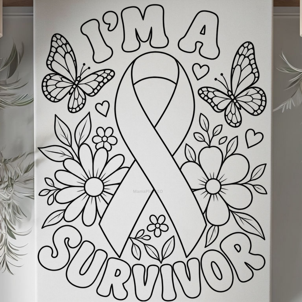 Press & Paint - Breast Cancer - Awareness - I'm a Survivor