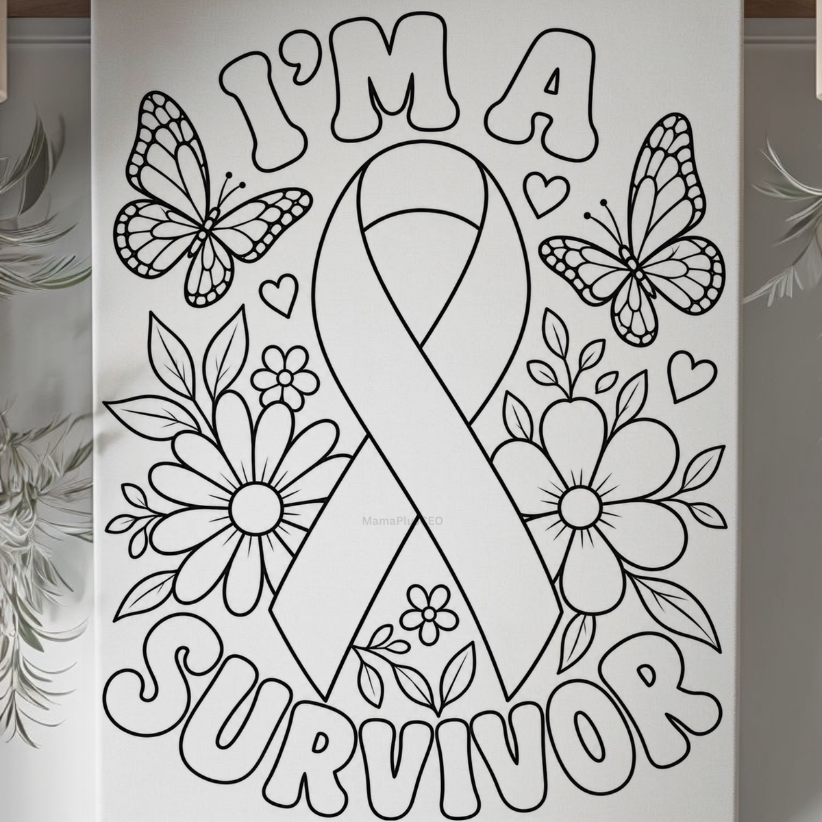 Press & Paint - Breast Cancer - Awareness - I'm a Survivor