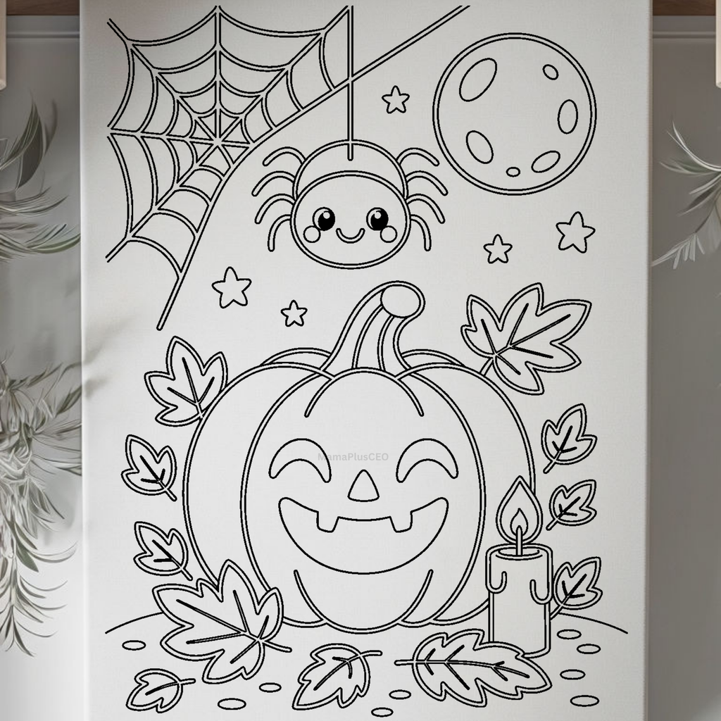 Press & Paint - Cute Spider & Pumpkin- Halloween