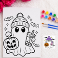 Press & Paint - Cute Ghost Pumpkin- Halloween