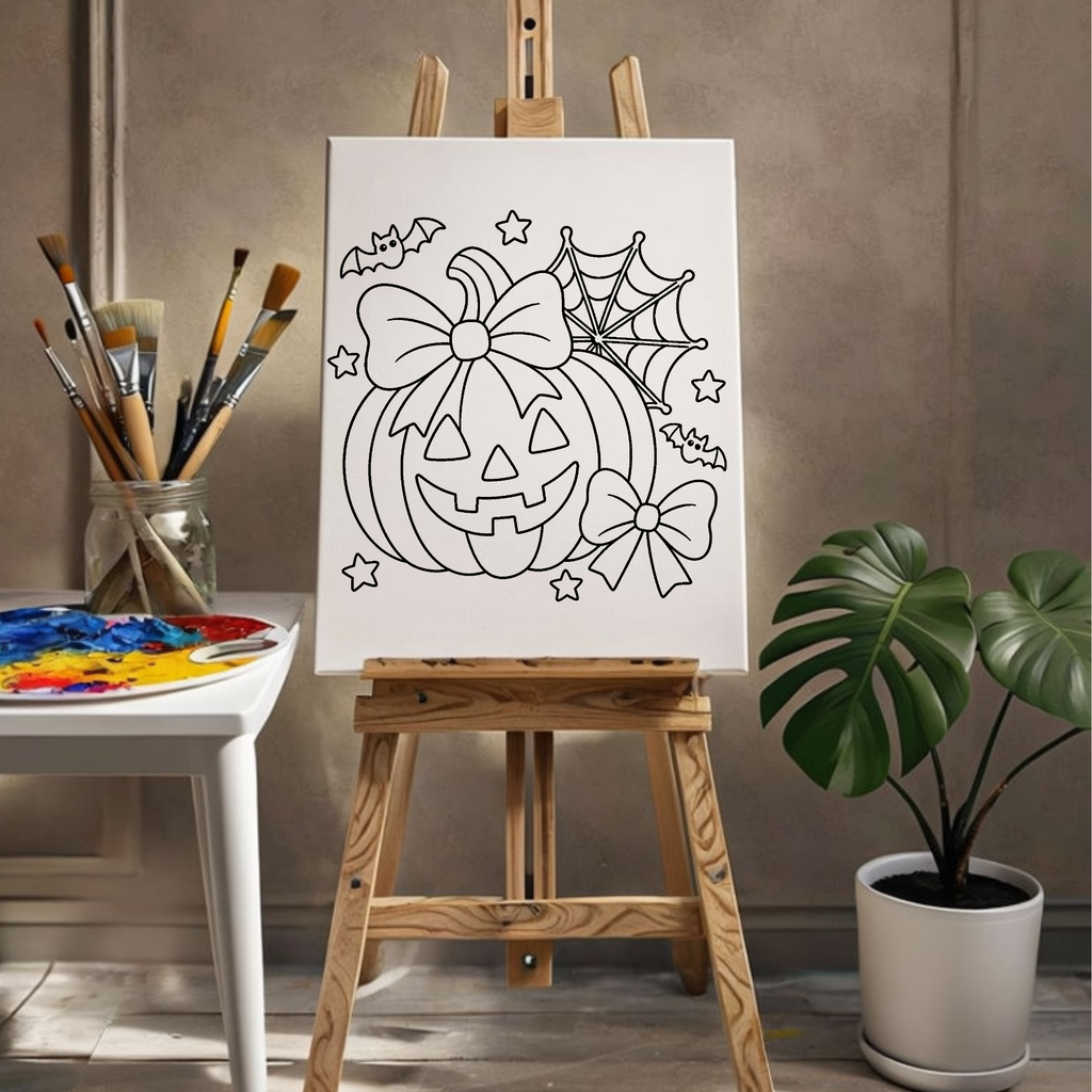 Press & Paint - Cute Pumpkin- Halloween