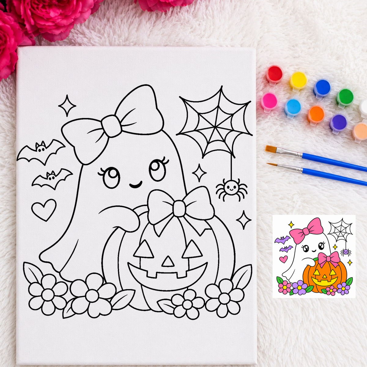 Press & Paint - Cute & Scary Ghost- Halloween
