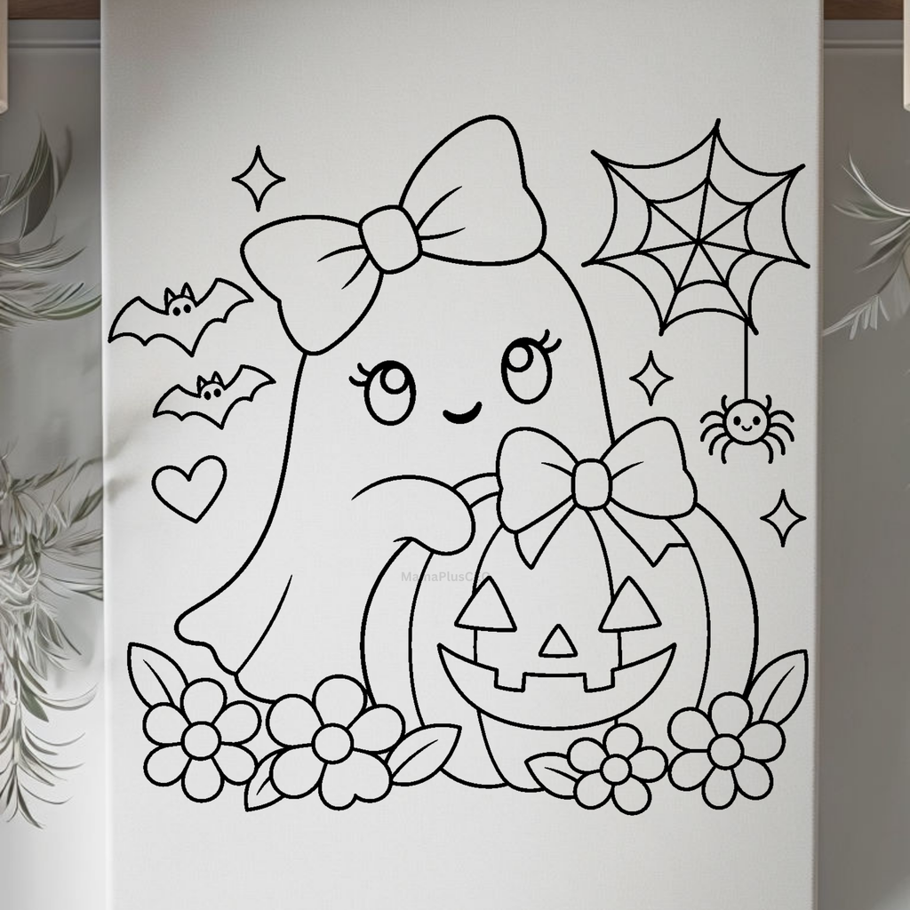 Press & Paint - Cute & Scary Ghost- Halloween