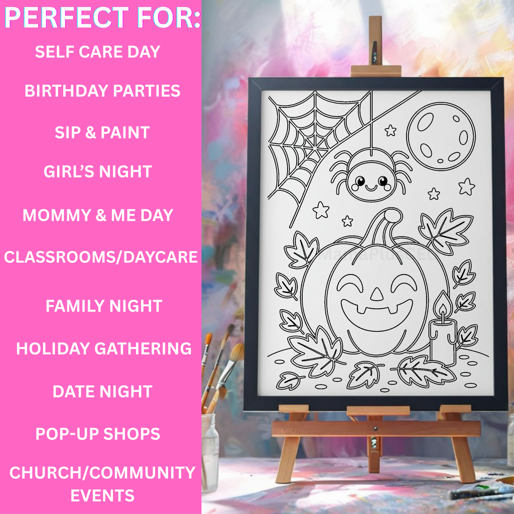 Press & Paint - Cute Spider & Pumpkin- Halloween