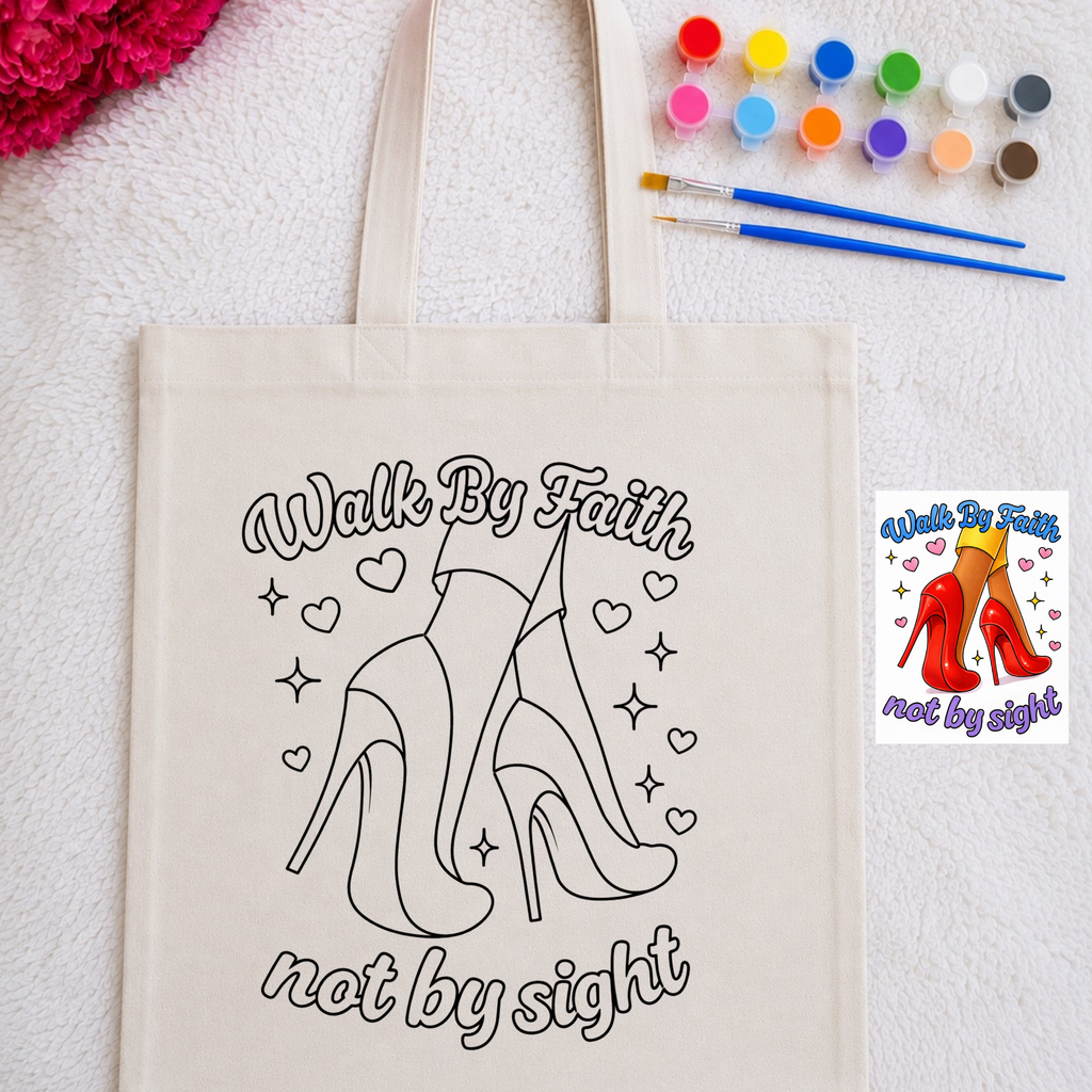 Canvas Tote Bag (Walk By Faith)