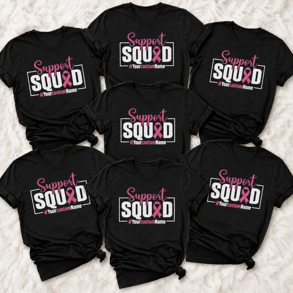 T-shirt Support Squad with your custom Name