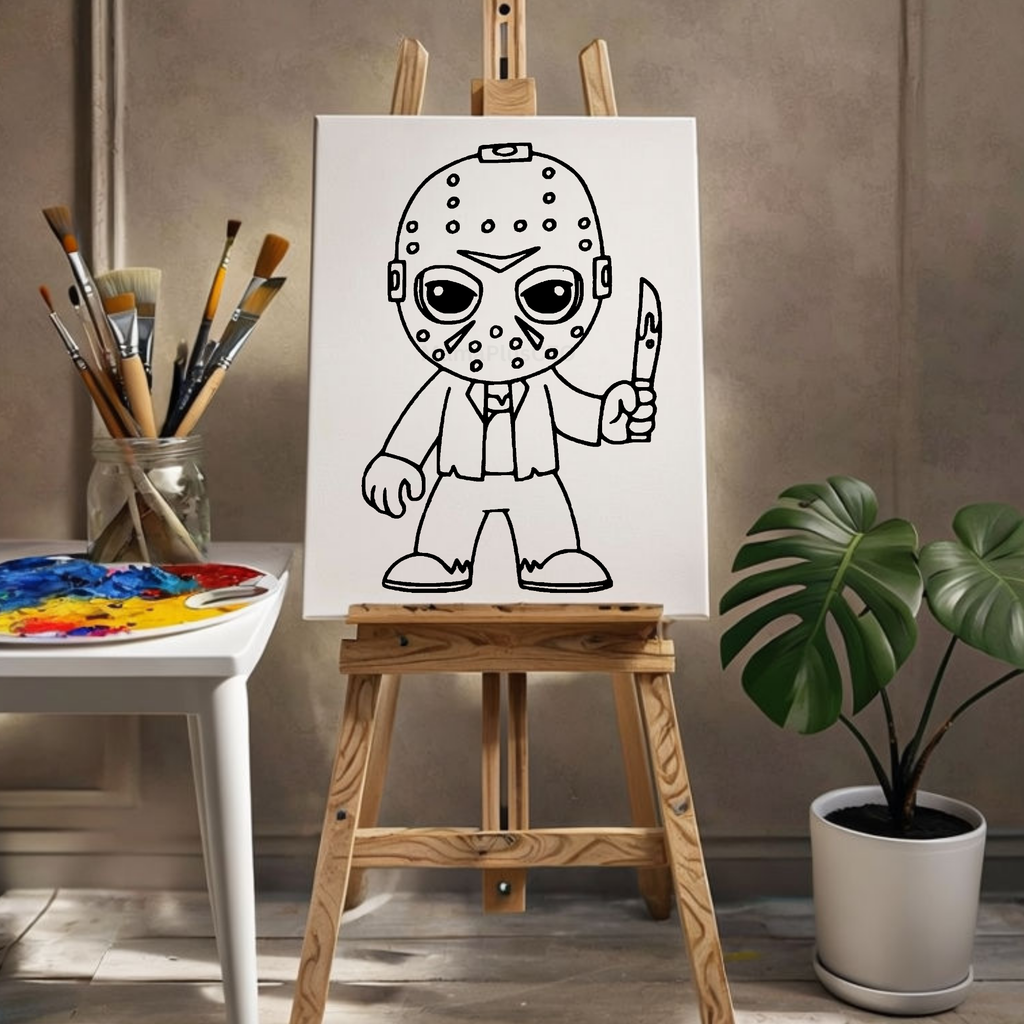 Press & Paint Kit - Jason Halloween