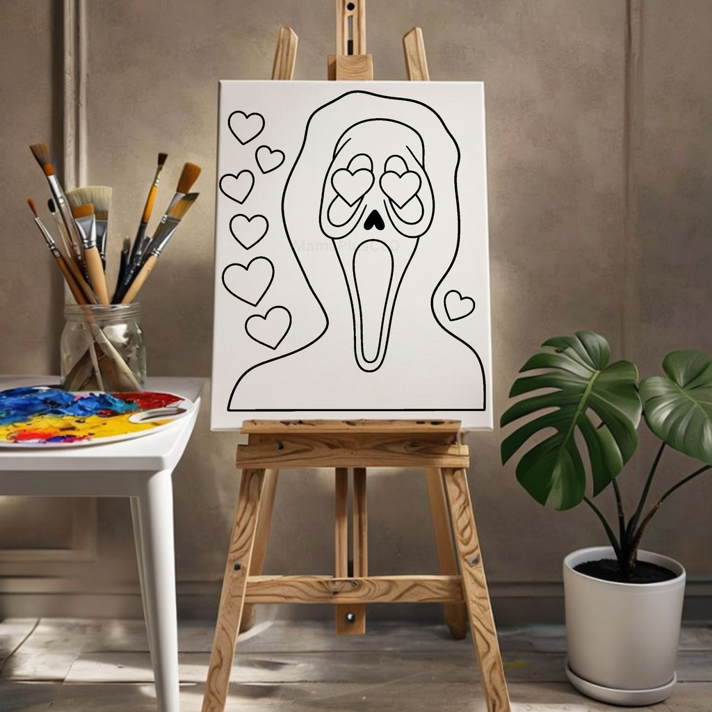 Press & Paint Kit - Ghost Face Halloween