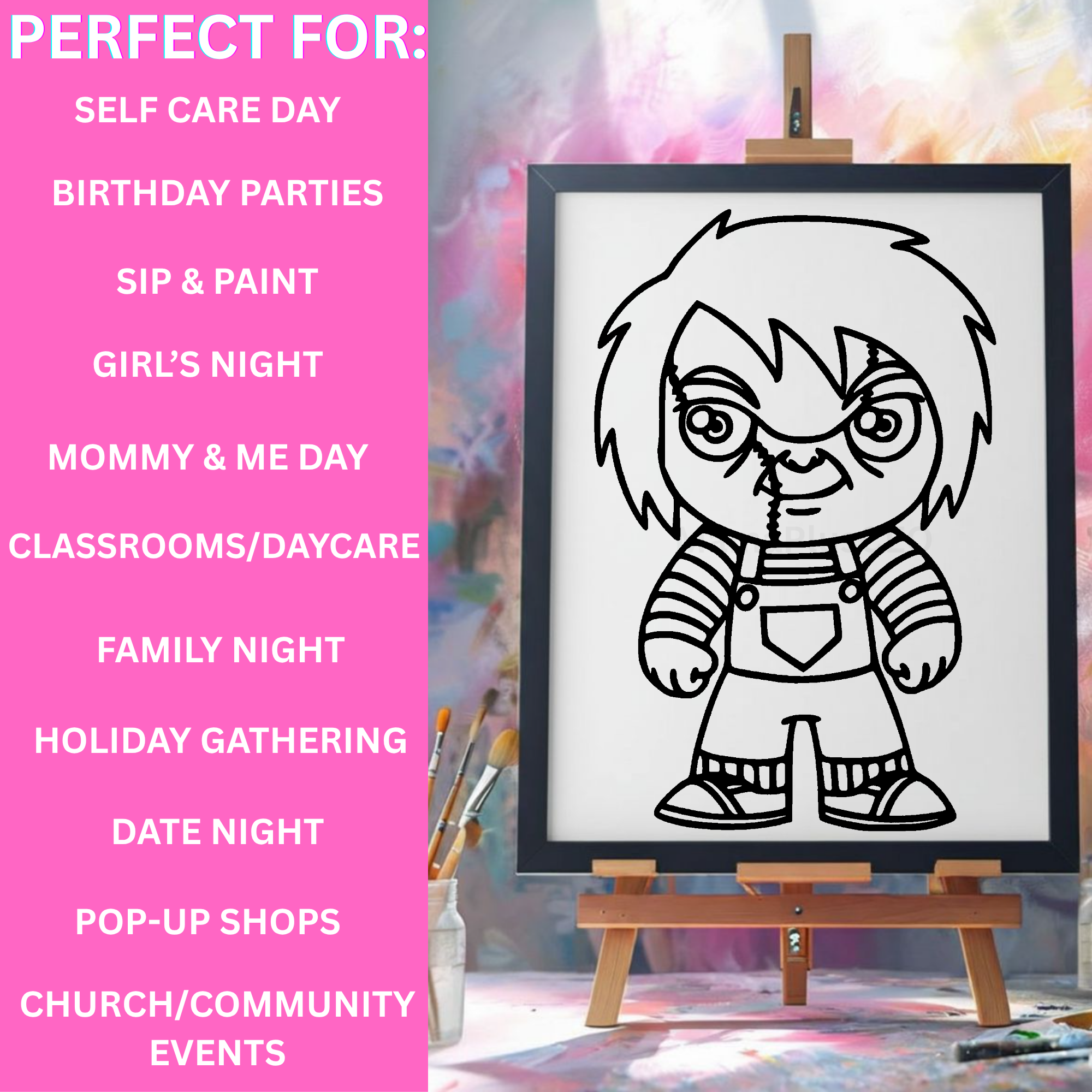 Press & Paint Kit - Chucky Halloween