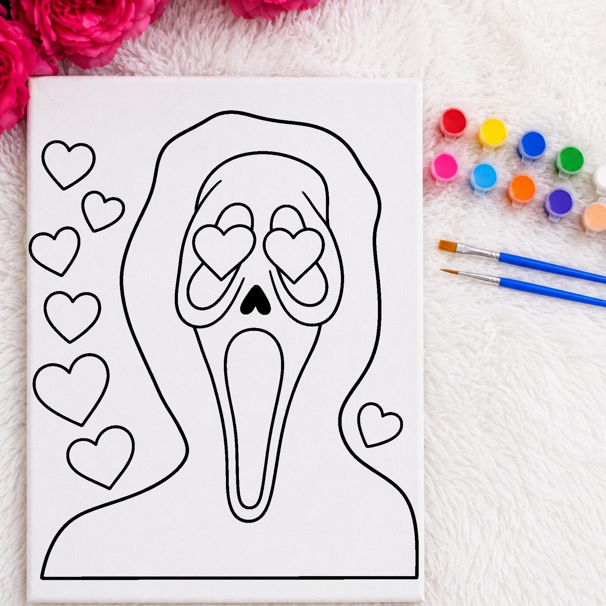 Press & Paint Kit - Ghost Face Halloween