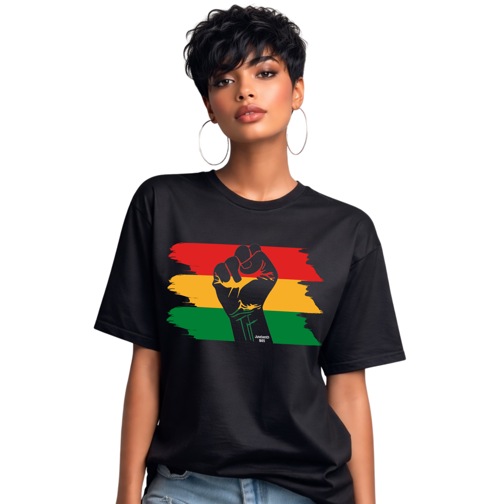 Juneteenth Fist Juneteenth Tshirt or Full Color DTF Transfer