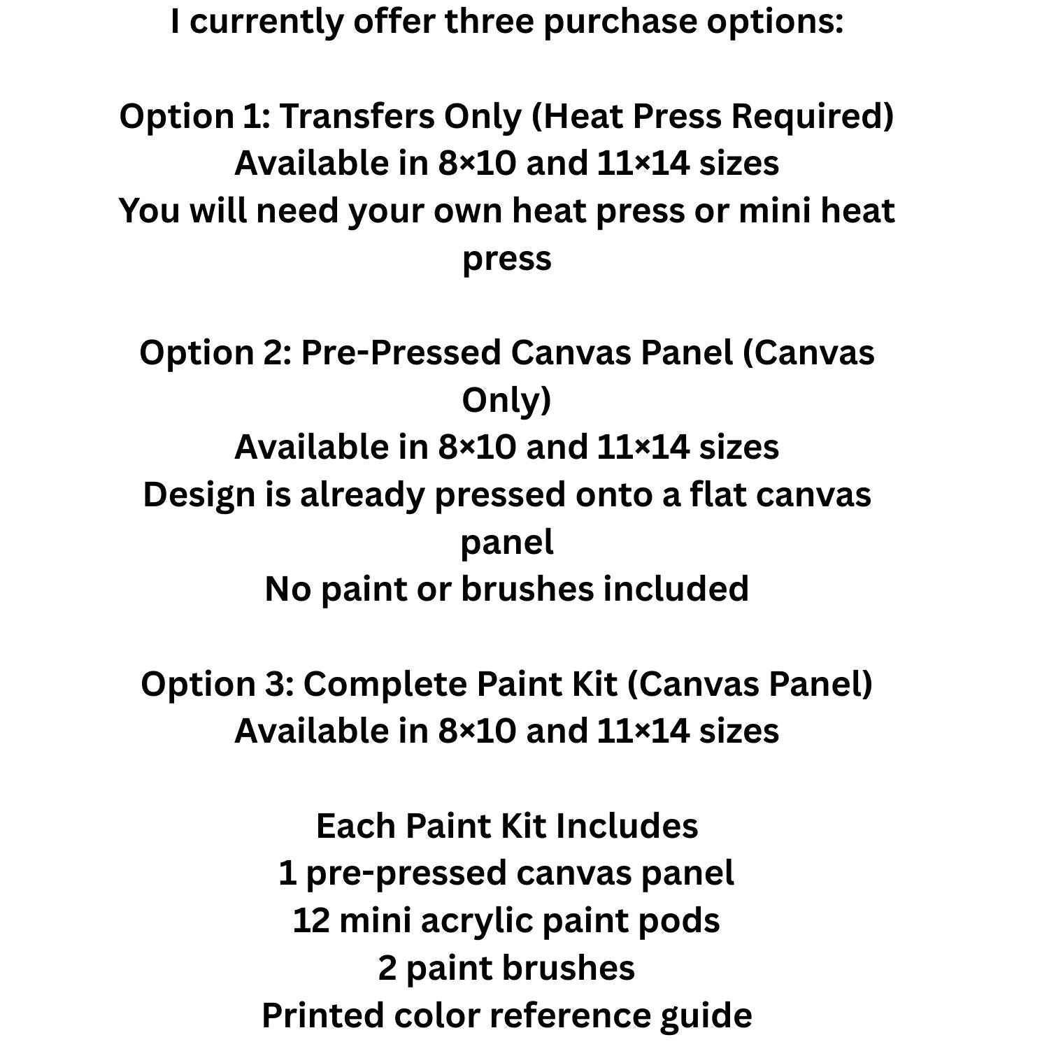 DTF Transfer Outline or Press & Paint Kit - Faith Woman