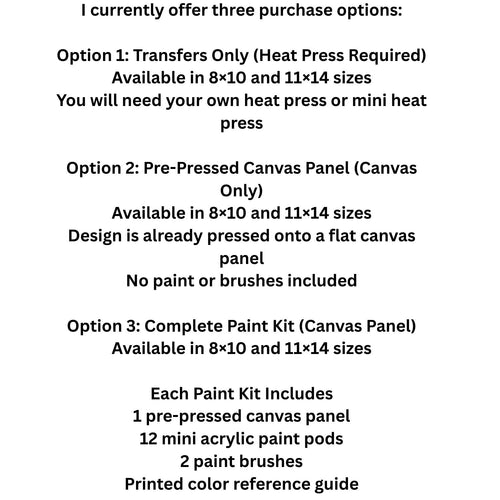 DTF Transfer Outline or Press & Paint Kit - Classy