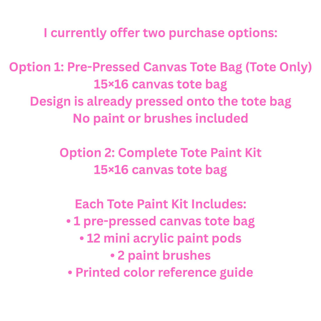Paintable Canvas Tote Bag (Cancer Awareness)