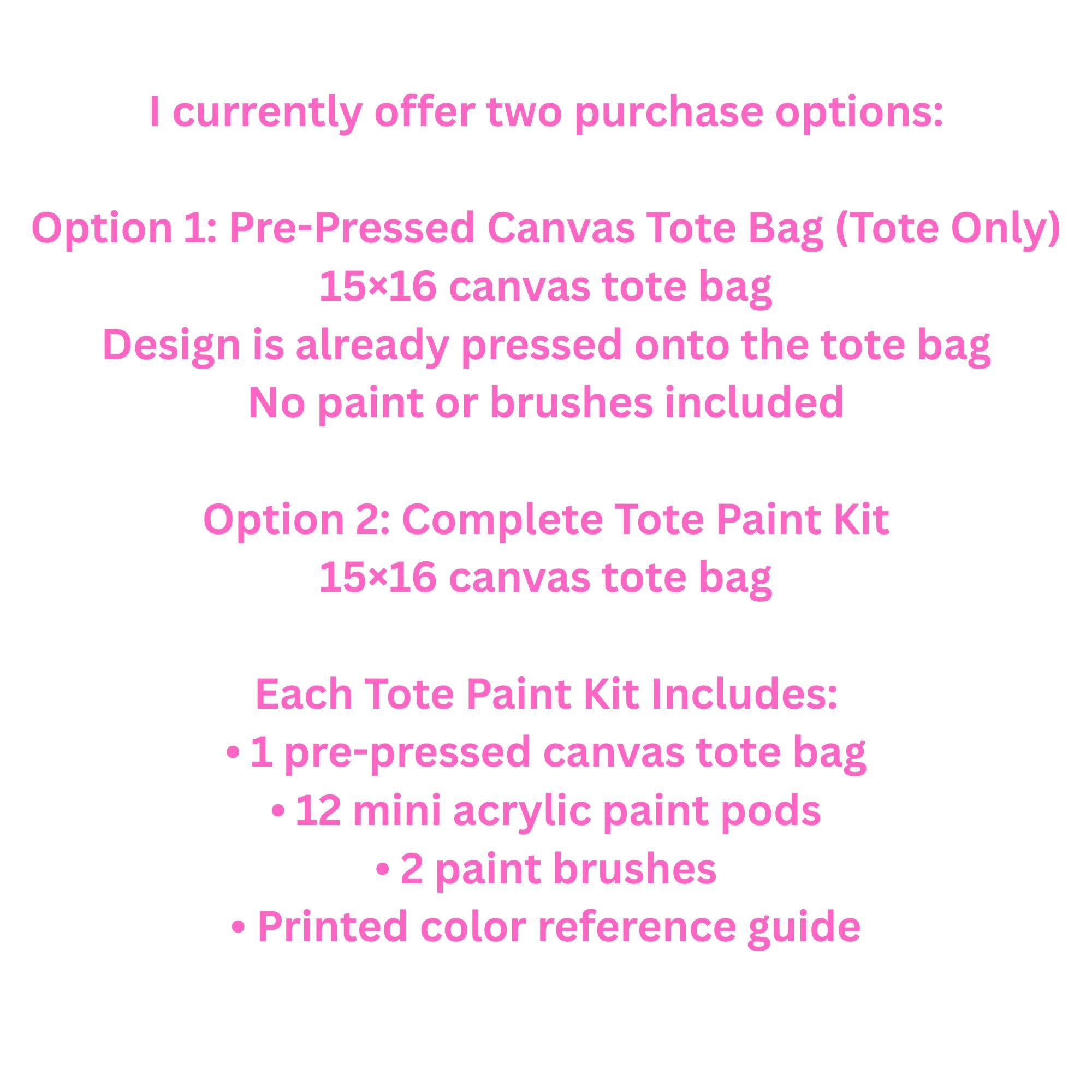 Paintable Canvas Tote Bag (Cancer Awareness)