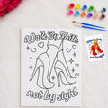 DTF Transfer Outline or Press & Paint Kit - Walk by Faith