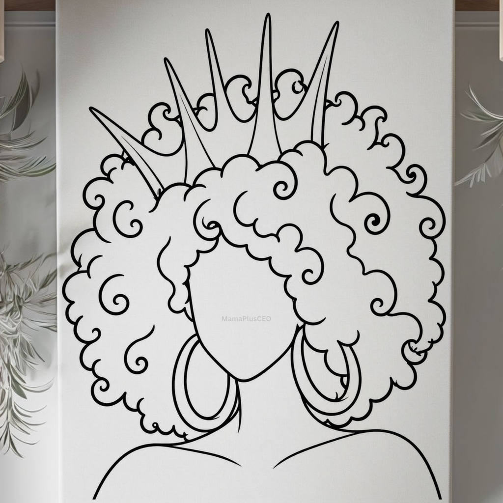 Press & Paint - Afro Queen